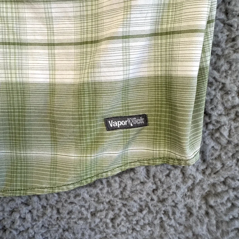 The North Face‎ Shirt Men's XL Green Plaid Vapor Wick Vented Fishing Outdoor